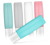 Baluue 5piezas Botellas De Viaje Vacías De Silicona Para Almacenar Loción Champú y Otros Artículos De Tocador Para Vuelos Maletas y Viajes