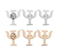 Baluue 6 Piezas Alfileres de Aleación Psicología con Cristales Alfileres de Solapa Seguros para Mujeres y Hombres Accesorios Vintage Dorado y Plateado para Médicos y Enfermeros