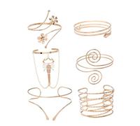 Baluue 6 piezas Brazaletes de Brazos de Metal con Diseño de Escorpión de Ajustables y Elegantes para Mujer Accesorios de Moda para Fiesta y Uso Diario