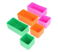 Baluue 6 piezas Divisores de Silicona para Fiambrera Separadores Reutilizables para Contenedores de Alimentos Aptos para Microondas Colores Vibrantes Multiusos para Almacenamiento y