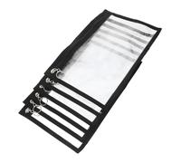 Baluue 6 Piezas Neceser Transparente con Borde Negro Bolsas de PVC Resistentes y Espaciosas para Viajes Cortos Organización de Cosméticos y Artículos de Tocador