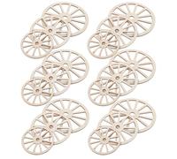 Baluue 60 Piezas de Engranajes y Rodajas de Madera sin Terminar Agujero 3 Tamaños para Manualidades de Pintura Decoración Rústica DIY Adornos de Madera para Colgar y Proyectos