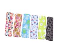 Baluue 6piezas Almohadillas Menstruales Lavables De Carvón Compresas Reutilizables Para Mujeres Para y Uso Diario
