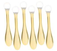 Baluue 6piezas Barra De Mascarilla Cuchara Para Facial De Color Dorado Para Mascarilla Facial Masajeador De Ojos Para Uso Spa