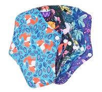 Baluue 6piezas Compresas Menstruales De Reutilizables Carbono De Bambú Absorbentes y Lavables Para Postparto y Incontinencia Ligera Diseño Portátil y Cómodo