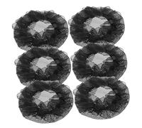 Baluue 6piezas Pack De Redecillas Para Moños De Ballet Elásticas Para Mujeres Para Niñas Redecilla Pelo Diseño De Malla