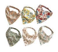 Baluue 6piezas Pañuelos Elásticos De Flores Para Mujeres Bandanas De Cabello Diseño Floral Diademas Versátiles Para Ocasiones Casual y Formales