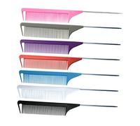 Baluue 6piezas Peines De De Rata Coloridos Para Estilismo y Teñido De Cabello Herramientas Antiestáticas Para Salones y Uso Casa Peines Para Aplicación De Color y Acondicionador