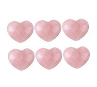 Baluue 6piezas Piedras De Corazón De Natural Para Decoración De Chakra y Sanación Adornos Para Hogar y Ocasiones Especiales