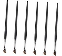 Baluue 6piezas Pinceles De Maquillaje Para Ojos Incluye Brocha Angulada Para Delineador Cepillo Para Cejas y Corrector Herramientas De Maquillaje Para Viajes y Uso Diario