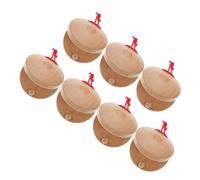 Baluue 7 Piezas Castañuelas de Madera Instrumento de Percusión Conjunto de Instrumentos Musicales para Clase Juguete Musical Actividades el Aula y Fiestas