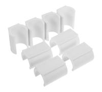Baluue 8 Piezas Protectores para Patas de Muebles Cubiertas Plásticas Antideslizantes Forma U Deslizadores Silenciosos para Sillas y Mesas Tapas para Suelo Blanco