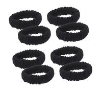 Baluue 8piezas Banda Elástica Cabello Coleteros De Terciopelo Ligas Negras Pequeñas Coleteros Para Mujeres y Niñas Para Peinados Sin Costuras