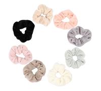 Baluue 8piezas Coleteros De Pelo Elásticos Scrunchies De Gran Intestino Para Mujeres Accesorios De Pelo Coloridos y Suaves Para Uso Diario y Ocasiones Especiales
