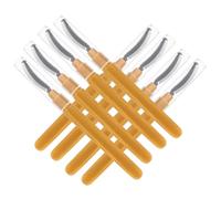 Baluue 8piezas Varitas Cepillo Para Pestañas De Silicona Suave Multifuncionales Para Aplicación y Separación De Máscara Portátiles Para Viaje Con Diseño Elegante Dorado