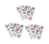 Baluue 9hojas Pegatinas De Realistas Para Adultos Stickers Impermeables De y Flores