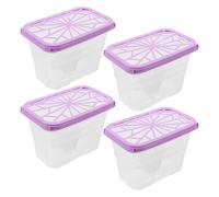 Baluue Absorbentes de Humedad Vacías Gran Capacidad para Armarios y Zapateros 4 Cajas de Plástico Reutilizables para Uso Interior Hogar