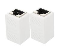 Baluue Acoplador Rj45 Hembra a Hembra para Cable Ethernet Cat6 y Cat5e, Extensor de Adaptador de Red, 2 Piezas, Color Claro, Compatible Redes Informáticas y Conexiones Ti