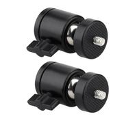 Baluue Adaptador de Montaje para Trípode 1/4 de Metal Negro Rótula Giratoria 360° Tornillo para Soporte de Luz y Anillo de Luz 2 Piezas para Teléfono y Cámara Compatible Equipo de