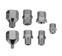 Baluue Adaptadores Rápidos para Aerógrafo Conectores de Manguera Flexibles Compatibles Mayoría de Componentes Instalación Fácil y Liberación sin Herramientas