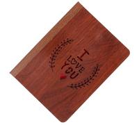 Baluue Álbum de Fotos Hecho a Mano de Madera 6 Pulgadas I Love You Álbum Familiar Personalizable para Bodas para Recuerdos y Regalos Páginas para Scrapbooking