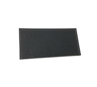Baluue Alfombrilla Antideslizante de Silicona para Barra Tapete de Drenaje con Ranuras Profundas Esterilla para Escurrir Platos y Frutas Fácil Limpieza Negro