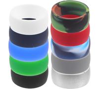 Baluue Anillos de Silicona para Dedo 10 Piezas Talla 8 Flexibles Deportivos Colores Surtidos Cómodos para Hombre y Mujer Uso Fitness Exterior Seguridad