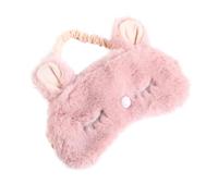 Baluue Antifaz de Seda y Felpa para Dormir, 1 Unidad, Diseño Conejito Color Rosa, Máscara para Ojos Que Bloquea Luz, y Lavable, Adecuado para Viajes, Descanso y Relajación Nocturna