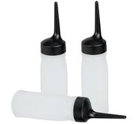 Baluue Aplicadoras de Tinte para Cabello y Escala Graduada 3 Botellas de Pp Recargables Pico Fino para Capilar en Spa