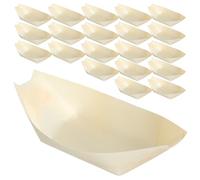 Baluue Bandejas de Madera para Sushi 250 Unidades Plato de Aperitivos Forma Barco 135X77 CM Bandeja para Servir Sashimi y Postres Adecuado para Catering y Eventos Japoneses