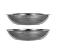 Baluue Bandejas Electrónicas para Báscula de Acero Inoxidable 25 CM 2 Piezas Platos de Pesaje Precisos para Alimentos Joyería y Laboratorio Bol de Control de Porciones Apilable para