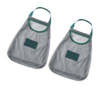 Baluue Bolsas de Malla Colgantes para Verduras y Frutas 2 Unidades Color Verde Organizador Transpirable para Ajo Cebolla y Tomates Bolsa Reutilizable Multiusos para Cocina y