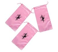 Baluue Bolsas para Zapatillas Ballet 3 Piezas, Bolsa de Baile para Niña Pequeña, Material Satén Cierre de Cordón, Almacenamiento Portátil para Entrenamiento y Transporte de Zapatos