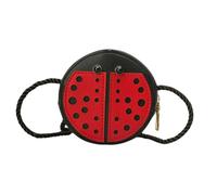 Baluue Bolso Bandolera De Dibujos Animados para Niños PU Suave Ajustable Bolso De Hombro Infantil Uso Diario Escuela Viaje Pequeño Forma De Mariquita