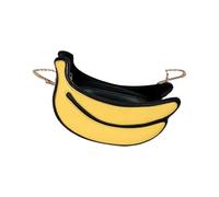 Baluue Bolso Bandolera Mujer con Diseño de Fruta Banana Divertido Material Pu Resistente y Fácil de Limpiar Bolso Casual para Hombro y Uso Diario para Compras y Salidas