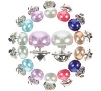Baluue Botones 20 Piezas sin Costura para Camisa Perlas Sintéticas de Plástico y Metal, Estilo Mixto, Fijación y Resistente Color Aleatorio para Ropa de Mujer