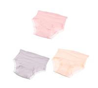 Baluue Bragas De Maternidad De Algodón Cintura Alta, Set 3 Unidades, Suave y Elástico, Talla L, Colores Natural, Gris Claro y Rosa Miel, Ropa Interior Transpirable para Embarazadas Verano