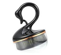 Baluue Brocha De Maquillaje Ovalada Para Base y Polvo Suelto Cepillo De Sintética Para Aplicación Impecable Herramienta De Maquillaje Portátil Estuche Protector