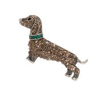 Baluue Broche de Aleación Forma de Perro Dorado Compacto y Portátil para Mujer, Accesorio Elegante Adecuado para Complementar Tu Vestuario Diario