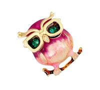Baluue Broche de Búho Elegante para Mujer y Niña Diseño de Clip, Aleación y Cristal, Accesorio de Moda para Bodas y Fiestas, Pack de 2 Piezas