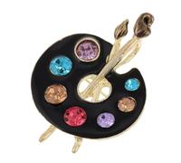 Baluue Broche De Paleta De Pintura Óleo Vintage, Esmalte Brillante, Para Mujer, Accesorio De Moda Chino, Pin Delicado Para Vestidos, Traje y Ocasiones Obsequios, Tamaño Pequeño