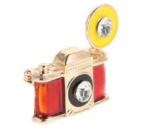 Baluue Broche Esmaltado de Aleación Gemas de Imitación, Pin de Cámara Vintage Retro, Accesorio Multifuncional para Chaquetas, Bufandas y Bolsos, Broche Divertido para Fotógrafos, Moda