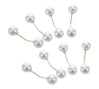 Baluue Broches Cuentas de Perlas 8 Piezas, Imperdibles Antiexposición para Ropa de Mujer, Alfileres Fijos para Suéteres y Camisas, Protección Oculta y Accesorio Decorativo