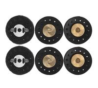 Baluue Broches Magnéticos de Cuero Genuino Redondos 3 Cm, Cierre de Bolso Cosido a Mano, Pack de 3 Piezas Negras para Manualidades, Accesorios para Costura y Bricolaje de Bolsos