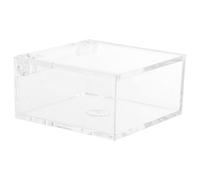Baluue Caja Acrílica Transparente con Tapa Abatible Contenedor Cuadrado 6X6X3 CM Organizador Multiusos para Sellos Piedras Preciosas y Objetos Pequeños Uso Doméstico y Oficina
