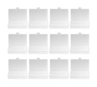 Baluue Caja de Almacenamiento Transparente de Plástico Bisagras Rectangular Pequeña 135X8X3 CM Set de 12 Unidades Contenedores para Manualidades Joyas y Organización en Hogar