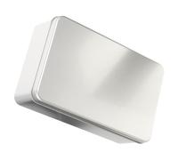 Baluue Caja de Hojalata Pequeña para Galletas Color Plata Tapa Decorativa Fácil de Abrir y Cerrar Adecuado para Pastelería y Regalos