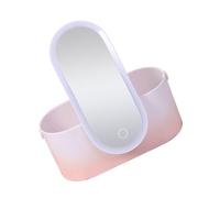 Baluue Caja De Maquillaje Portátil Con Espejo y Luces Led Organizador De Joyas y Cosméticos Diseño Elegante y Funcional Degradado Para Viajes y Uso Diario