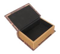 Baluue Caja de Obsequio Estilo Biblia Pequeña para Navidad Caja de Madera Decorativa Patrón de Ciervo Almacenamiento para Dulces y Objetos Pequeños Adorno Bíblico Navideño Práctica y
