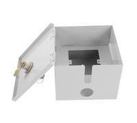 Baluue Caja Eléctrica Exterior de Hierro Cerradura Cruzada Protección Antirrobo para Enchufes Resistente Intemperie Montaje Superficie 1 Unidad Uso para Generadores Color